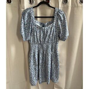 Old Navy Dress Medium Floral Milkmaid Cottagecore Peasant Romantic Prairie 17758